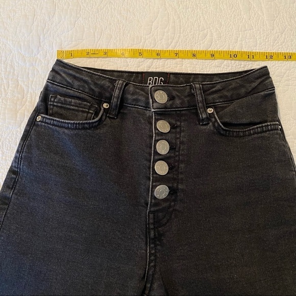 BDG Girlfriend High Rise Button Fly Faded Black Skinny Jeans - 25 - Picture 7 of 14